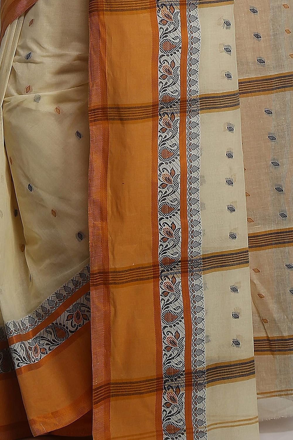 WoodenTant Women's Tant Pure Cotton Saree Without Blouse Piece - Jimmy Choo Saree Under 1000 For Weddings - Image 4