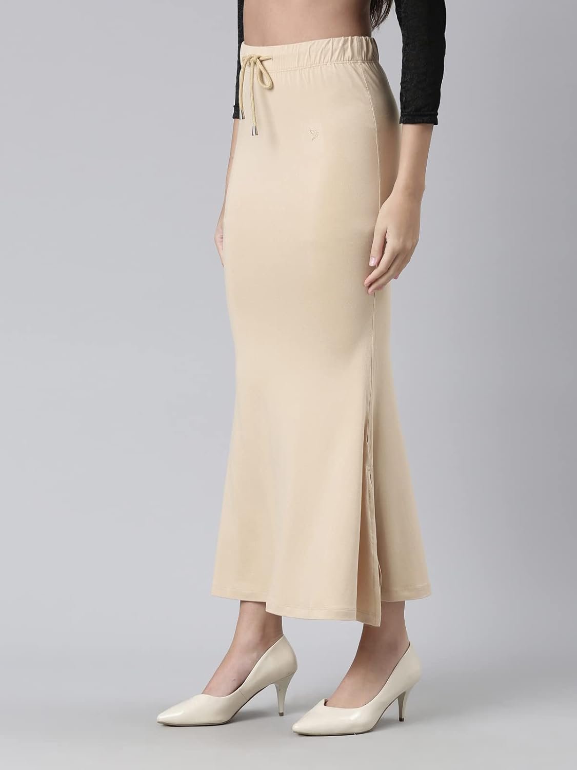 TWIN BIRDS Women Viscose Elastane Saree Skirt | Shapewear Petticoat Slip - Latest Blouse Designs For Jimmy Choo Saree - Image 3