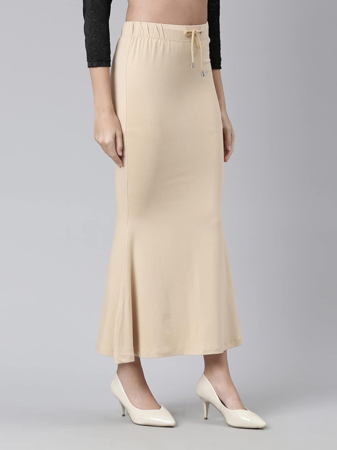 TWIN BIRDS Women Viscose Elastane Saree Skirt | Shapewear Petticoat Slip - Latest Blouse Designs For Jimmy Choo Saree - Image 4