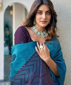 SAMAH Women's Banarasi Silk Saree with Unstitched Blouse Piece - Original Jimmy Choo Saree Price In Nepal - Image 5