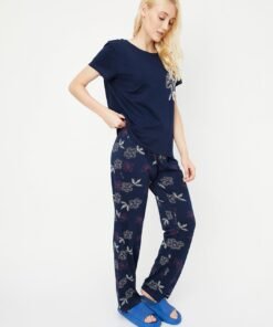 Max Women's Printed Round Neck Half Sleeve Cotton Pyjama Set - Sexy Ladies Night Dress - Image 2