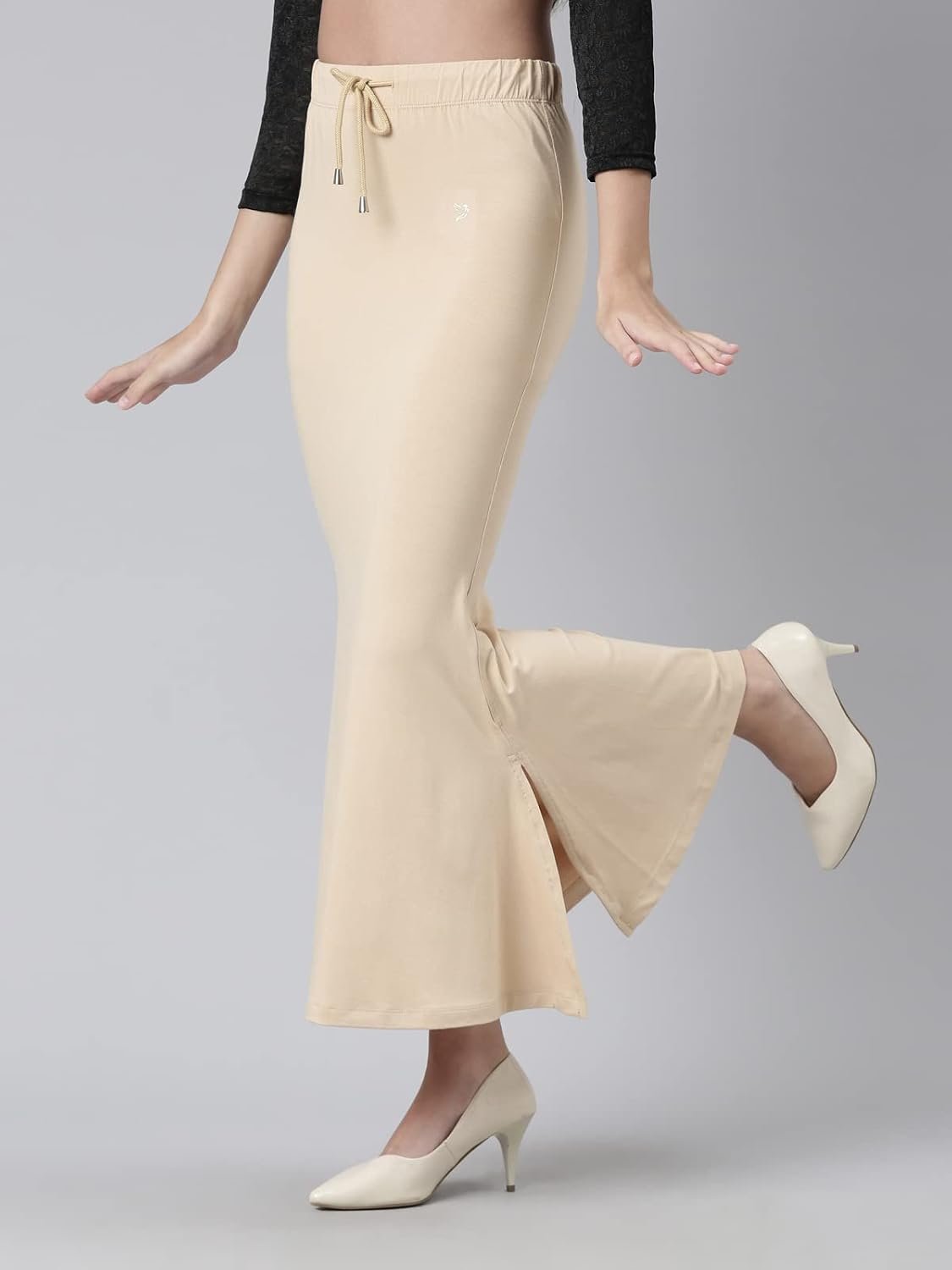 TWIN BIRDS Women Viscose Elastane Saree Skirt | Shapewear Petticoat Slip - Latest Blouse Designs For Jimmy Choo Saree - Image 2