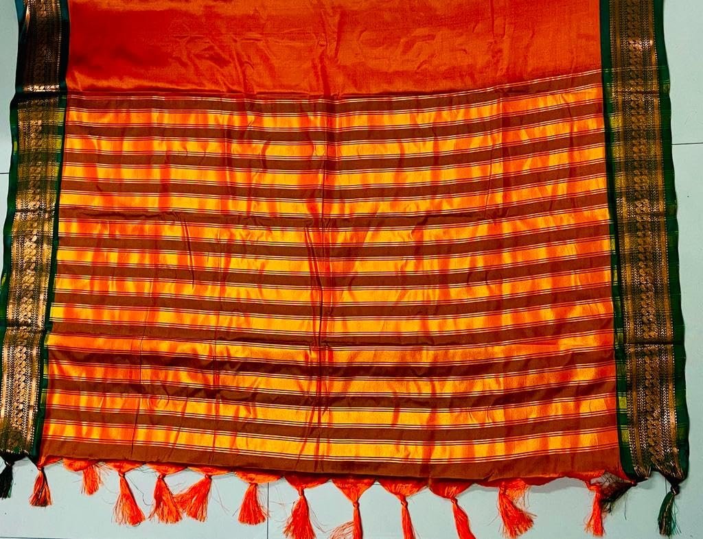 Womens Gadwal Cotton Silk Jacquard Saree With Blouse Piece - Latest Jimmy Choo Saree Design - Image 2